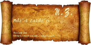 Mód Zalán névjegykártya