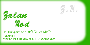 zalan mod business card